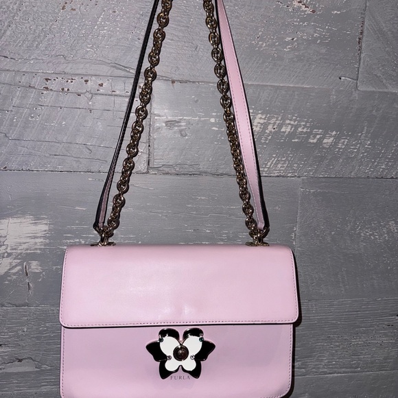 Furla Camelia mughetto pink shoulder 2 way bag - Picture 3 of 8